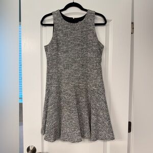 Banana Republic Black and White Textured Mini Dress